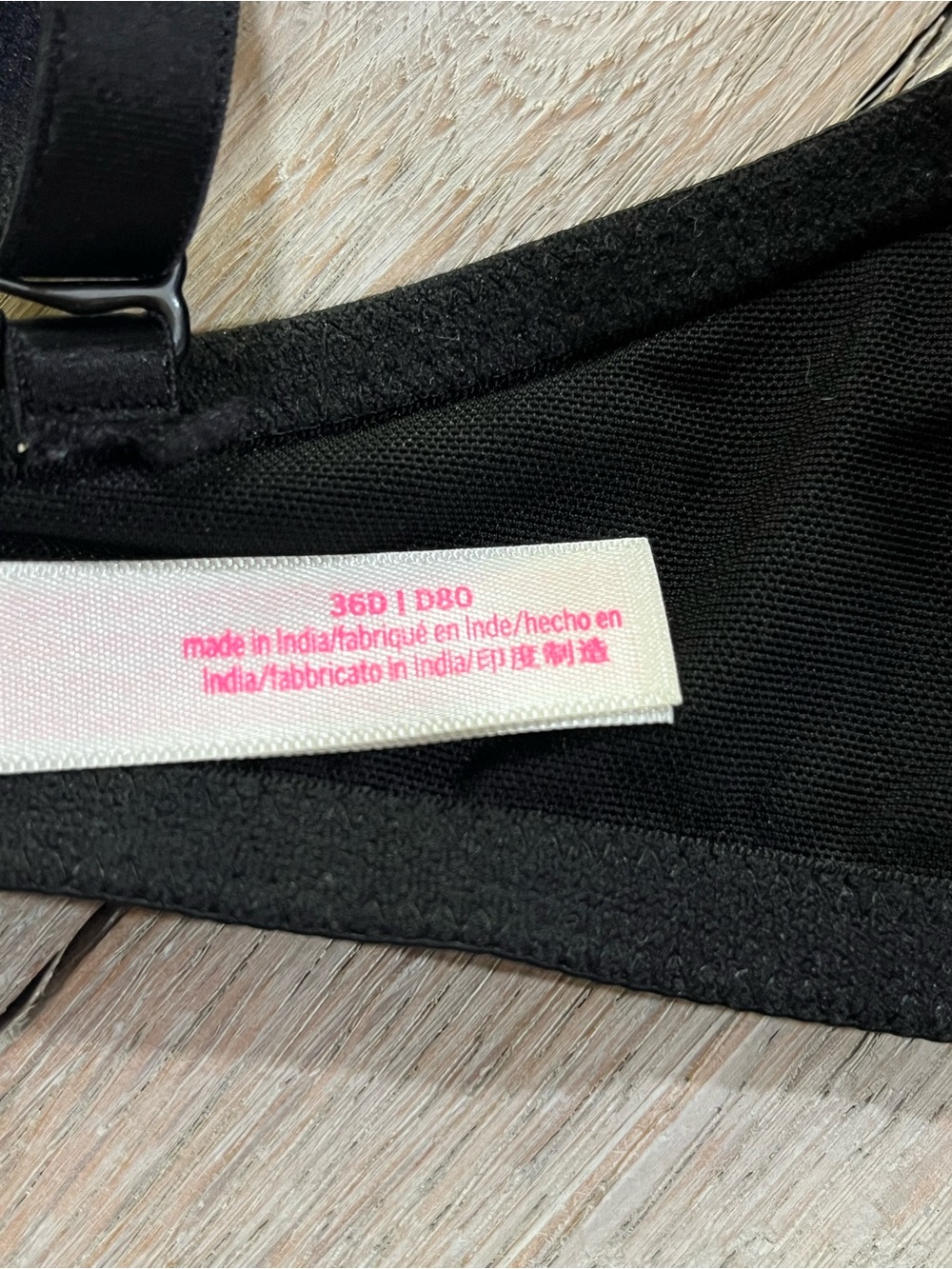 Victoria’s Secret PINK Wear Everywhere Push Up Black Pink Size 36D - Picture 6 of 7